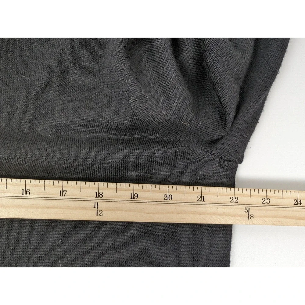 Banana Republic Baruffa Sweater Mens XL 100% Italian Merino Yarn Black V-neck